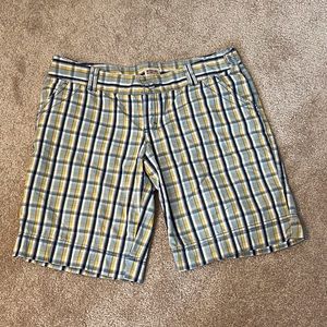 Women’s shorts, blue, yellow and white